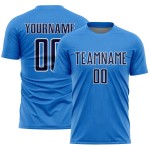 Powder Sports Custom Shape Uniform Soccer Sublimation Geometric Jersey Blue Navy-White Powder Sports Custom Shape Uniform Soccer Sublimation Geometric Jersey Blue Navy-White